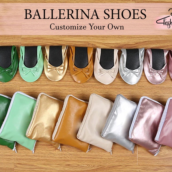 Chaussures plates pour mariées et danseuses, Chaussons de danse, Chaussures à enrouler, Chaussures plates de mariage, Chaussures plates pliables, Cadeau de mariage, Cadeau de demoiselle d'honneur