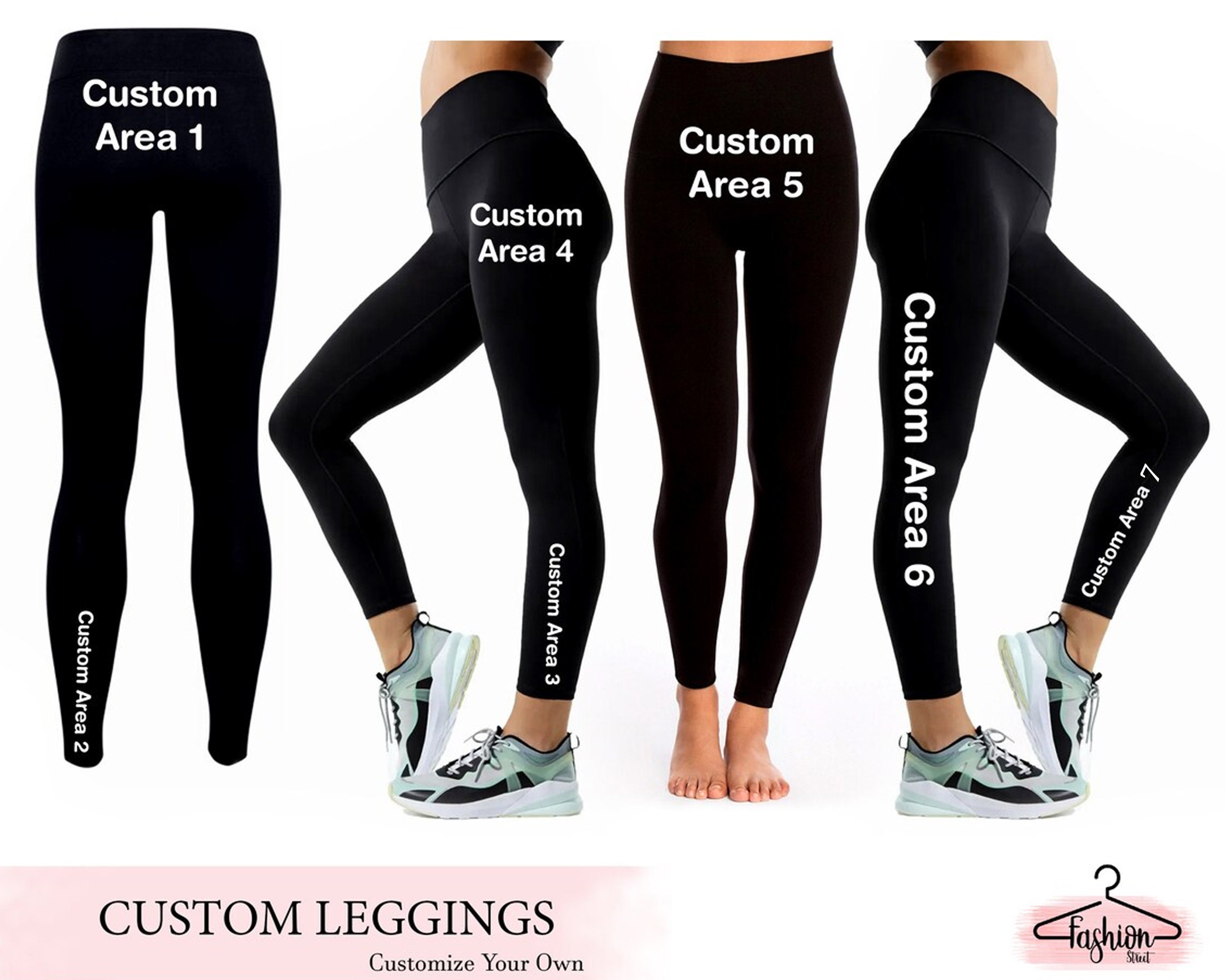 Custom Ladies' three-quarter performance leggings - Customized