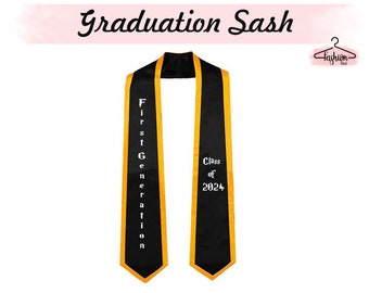 Custom Graduation Stoles Sash | Graduation Stole with Your Logo | Personalized Sash | Custom Text Sash | Custom Grad Sash | Graduation Gifts
