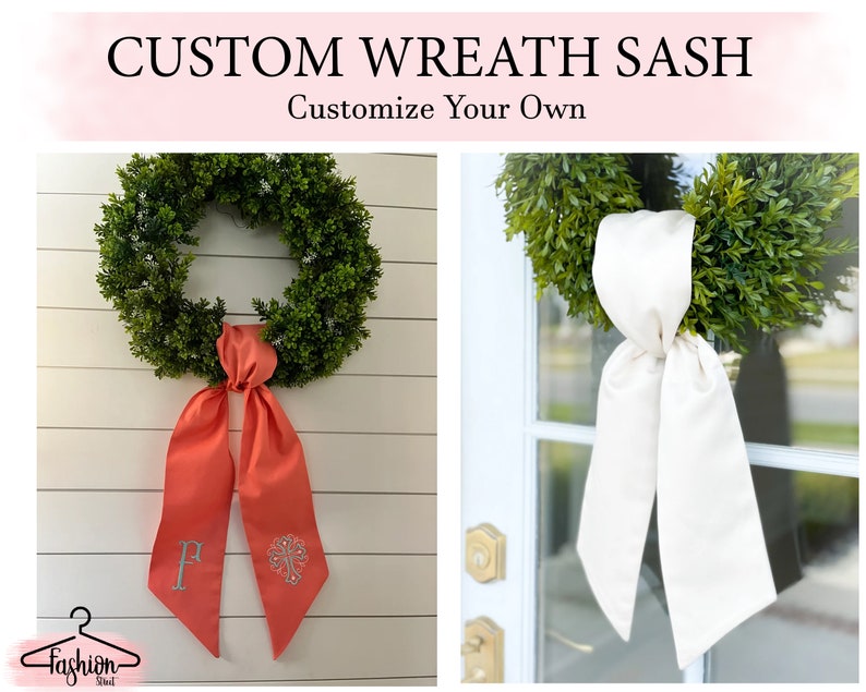 WHITE Wreath Sash Wreath Sash Door Hanger Blanks for Etsy