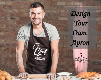 Personalized Aprons Custom Apron Customized Aprons Full-Length Bib Apron Your text Here Apron Chef Aprons Cooking Apron BBQ Apron