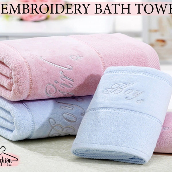 Customized Embroidery Towel Personalized Bath Towel Embroidered Towel Monogrammed Bath Towel Bath Sheet Towel With Custom Name