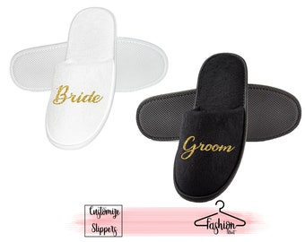 Zapatillas de spa personalizadas Casa usar zapatillas cerradas zapatillas negras zapatillas de novia zapatillas de dama de honor regalo para su regalo de boda