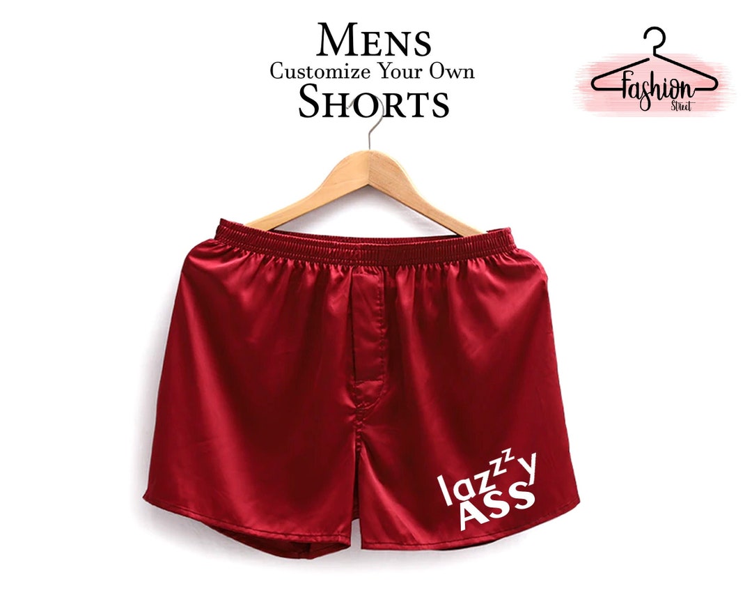 Mens Silk Satin Pajamas Pants Short Customized Satin Shorts ...