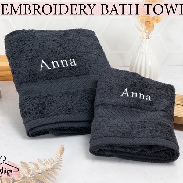 Personalized Bath Towel Embroidered Towel Customized Embroidery Towel Monogrammed Bath Towel Bath Sheet Towel With Custom Name