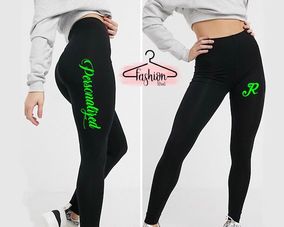 Monogram Leggings Personalized Leggings Customized Leggings