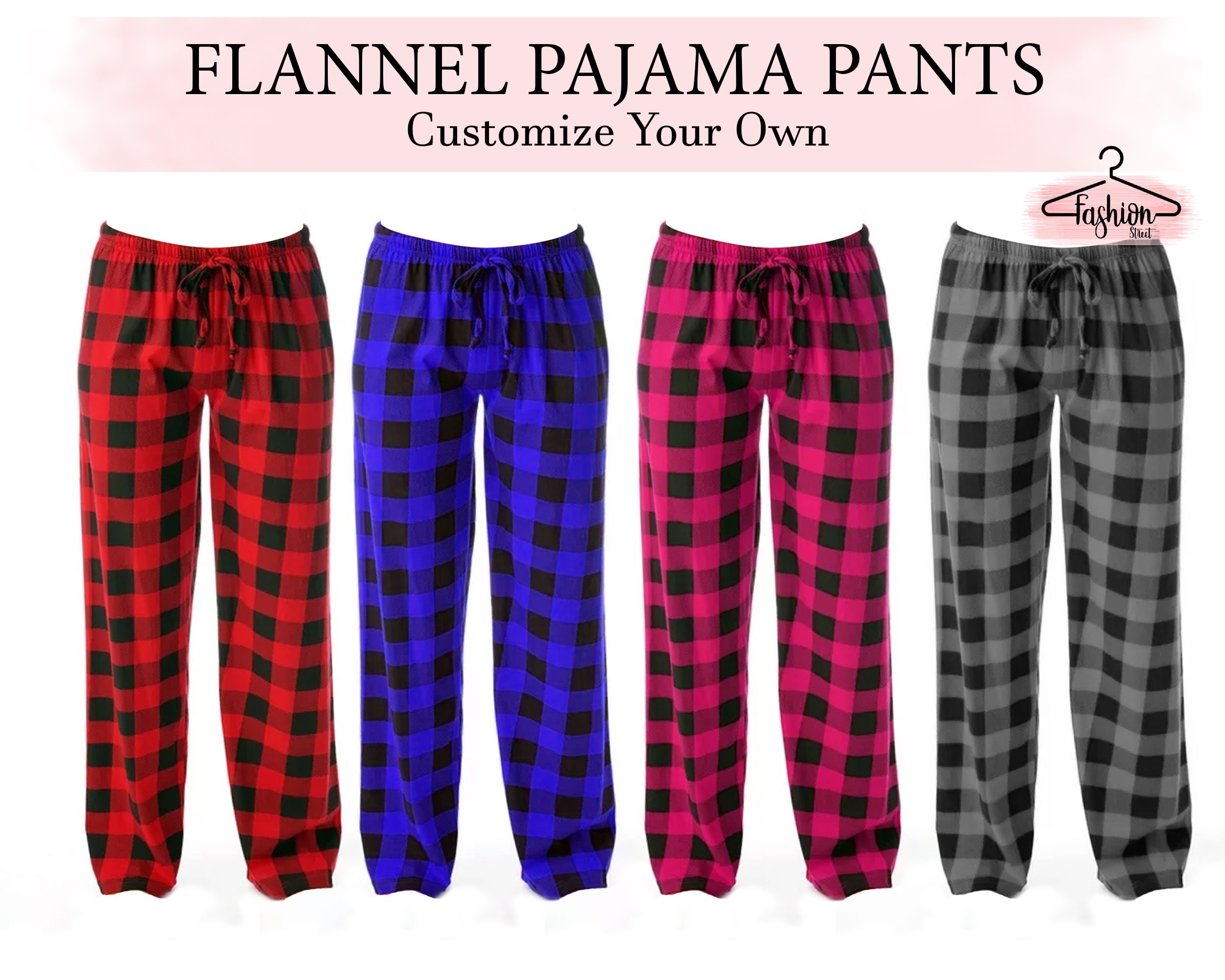 Monogrammed PJ Pants / Buffalo Plaid PJ Pants / Polka Dot PJ Pants