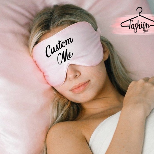 Personalized Sleep Eye Mask Customize Satin Eye Mask Custom Bachelorette Party Mask Bridal Eye Mask Gift For Her Wedding Gift