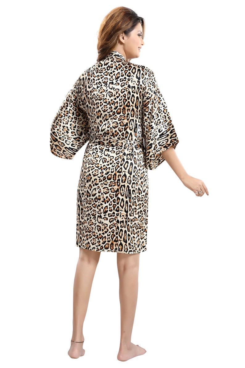 cheetah print robe with hood
