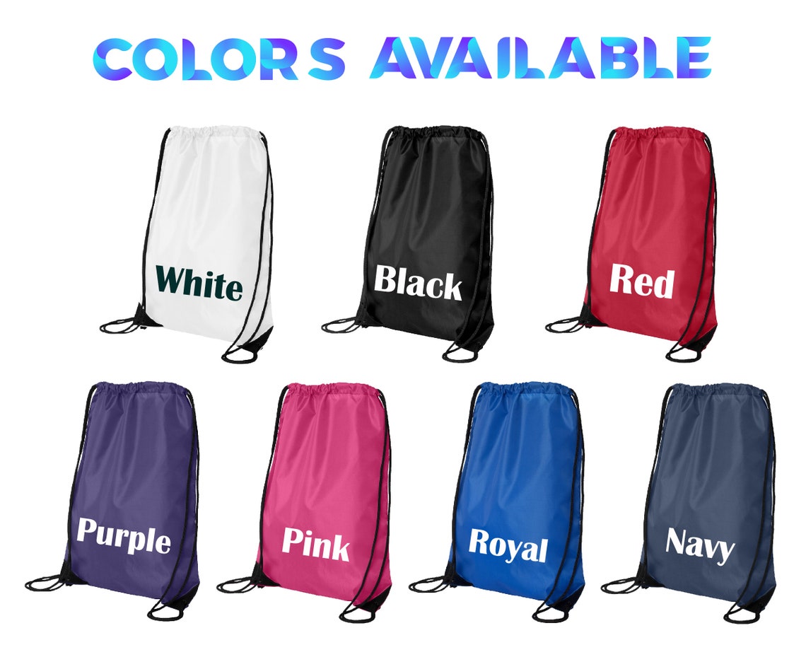 Personalized Name Drawstring Bag Customize Drawstring Custom Etsy