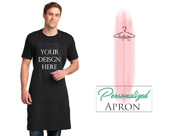 Personalized Aprons Customized Aprons Custom Apron Full-Length Bib Apron Your text Here Apron Chef Aprons Cooking Apron BBQ Apron