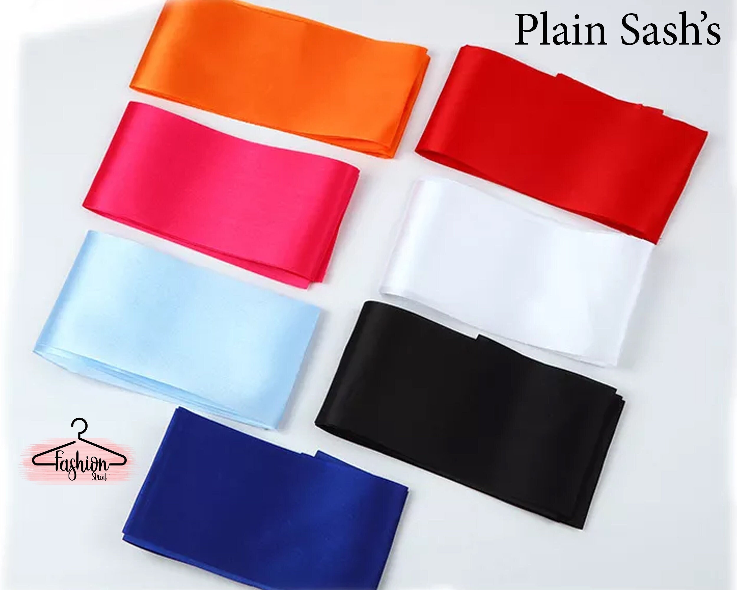 Plain Sash Blank Sash Ribbon Sashes Decorate Sash Satin Sash Etsy UK