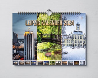 Calendario Leipzig 2024, calendario anual Leipzig, calendario con motivos Leipzig, calendario festivos 2024, regalo Leipzig, regalo de Navidad