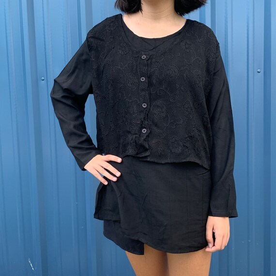 BLOUSE pull over Festival 90's Vintage |C1135 - image 3