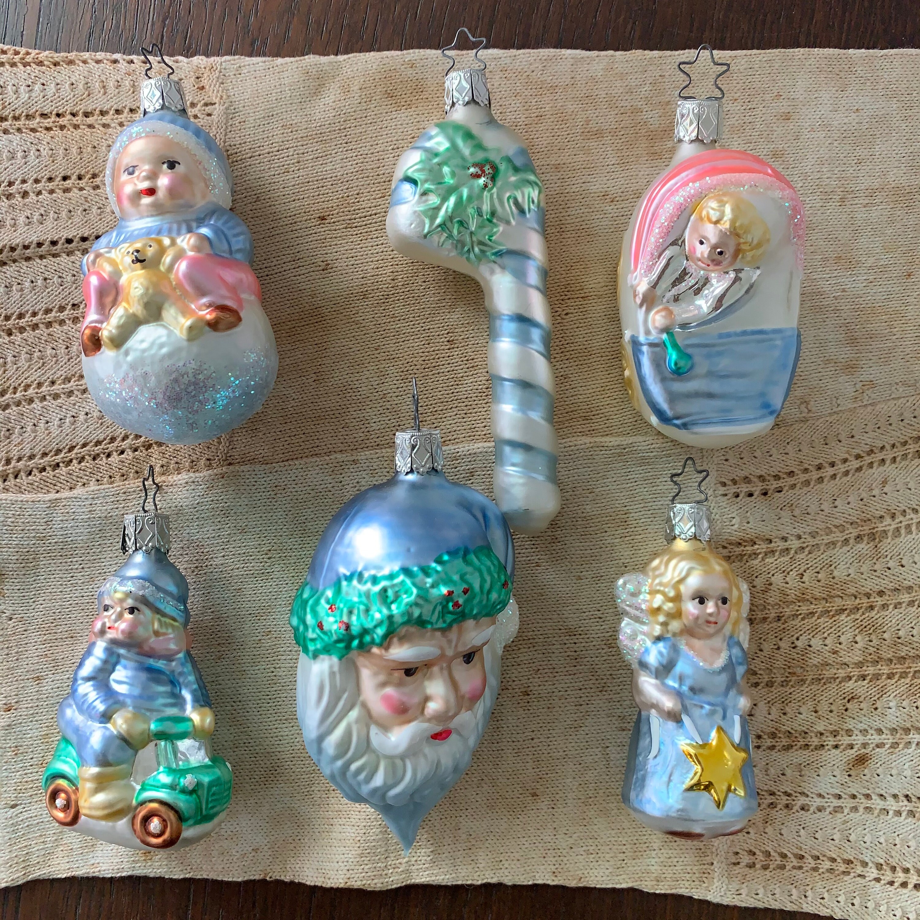 Germany Christmas Baby Ornaments Set of 6 Vintage Etsy UK