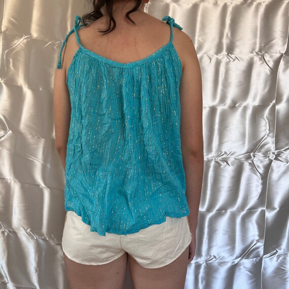 Sheer BLOUSE Gauze Sheer Indian Top Boho Festival… - image 3