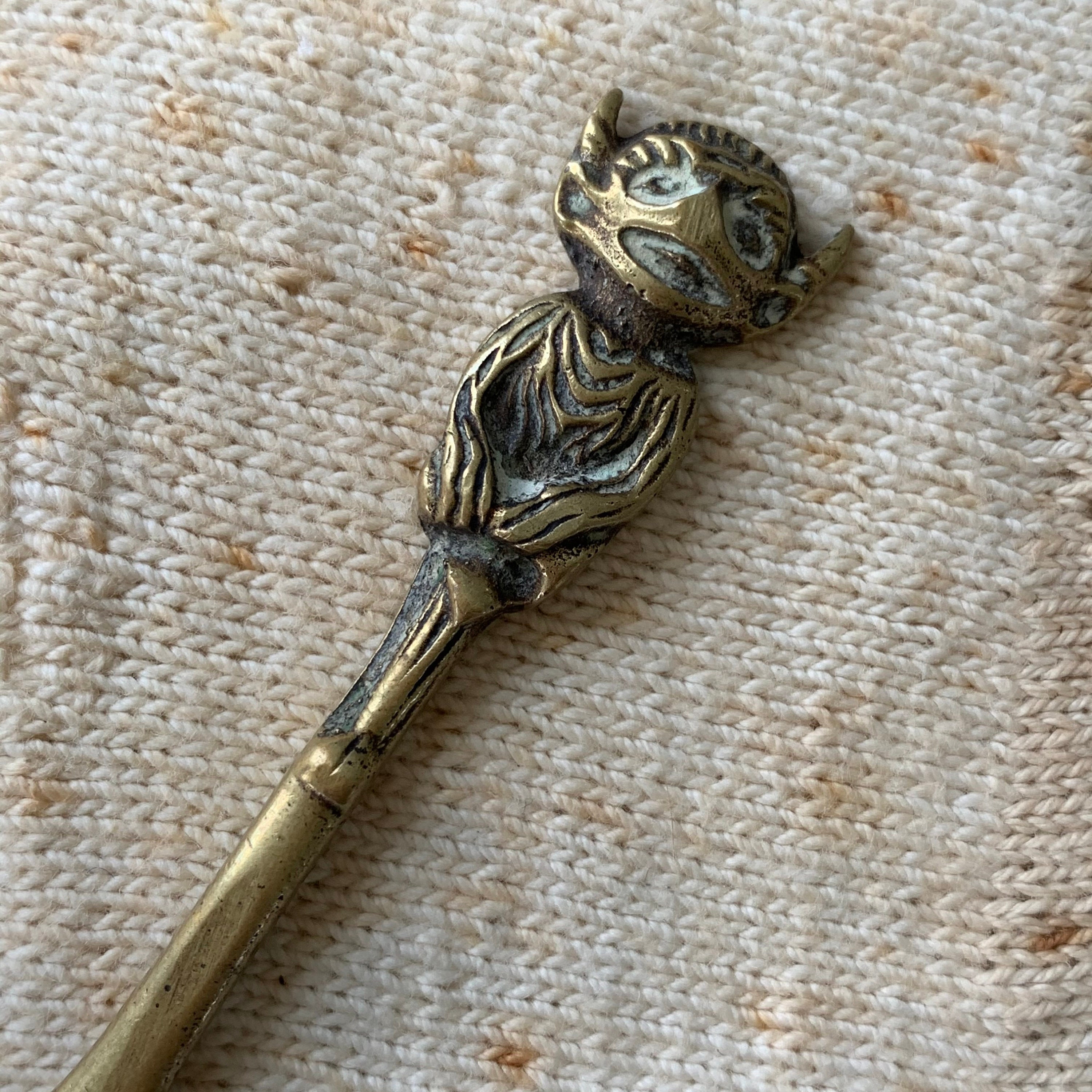 Brass Tea Caddy Spoon Vintage Made in England C260 Etsy