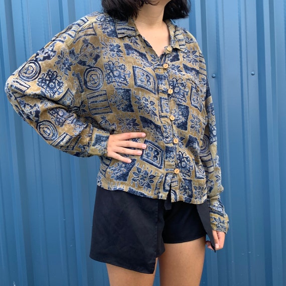 BLOUSE Sheer 90's Vintage |C134 - image 2