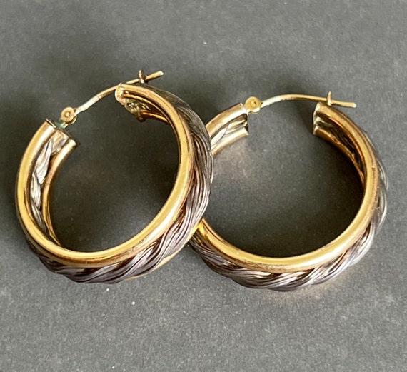 Sterling silver and 14k gold earrings