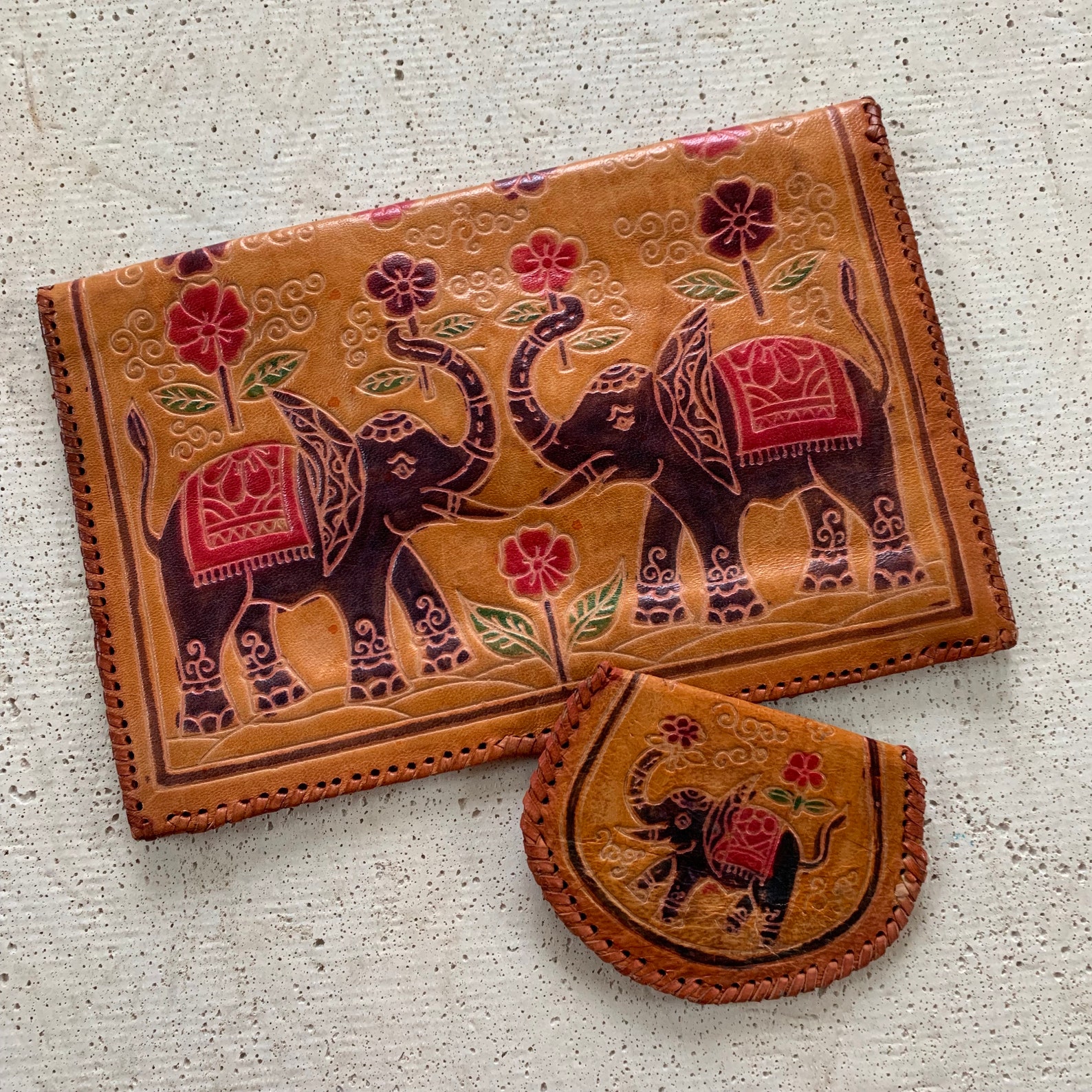 Vintage 2 Leather Purses Made In India C170 Etsy.de