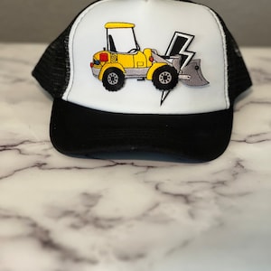 Youth/Toddler construction hat, dump truck hat, tractor hat, front loader hat, youth hat, youth baseball hat, youth baseball cap