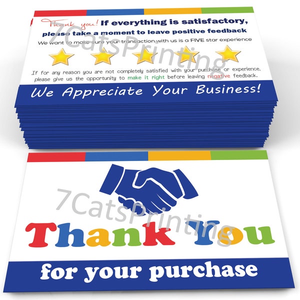 for eBay Sellers Thank You Cards or Etsy Sellers