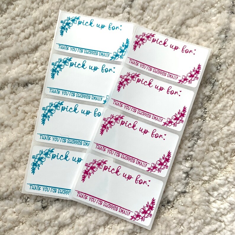 Pick up for Stickers Order Pickup Labels Thank You for Etsy