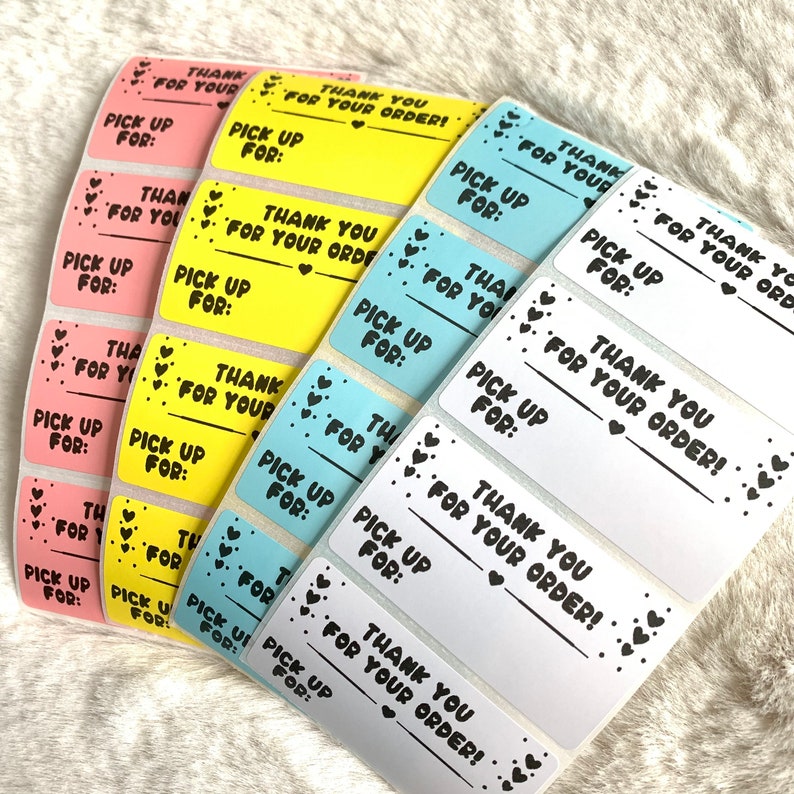 Pick up for Stickers Order Pickup Labels Thank You for Etsy