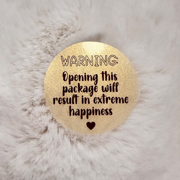 Warning Extreme Happiness Sticker Label Etsy Canada