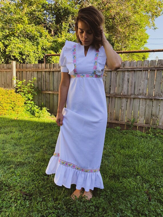 70s Stunner Vicky Vaughn Dress, Made in the USA