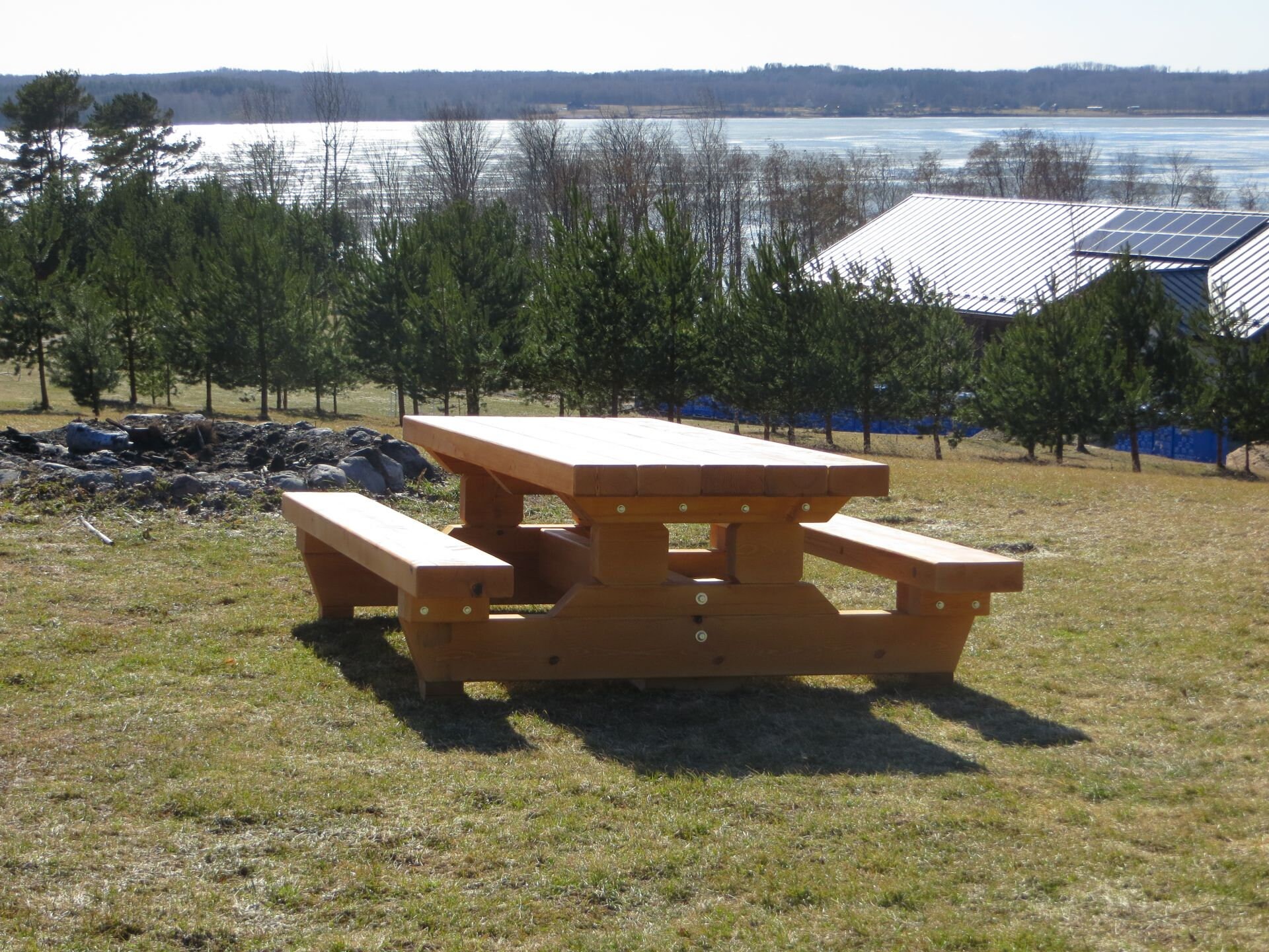 Massiv Holz Rechteckiges Gartenmöbel Tischset mit 2 | Etsy