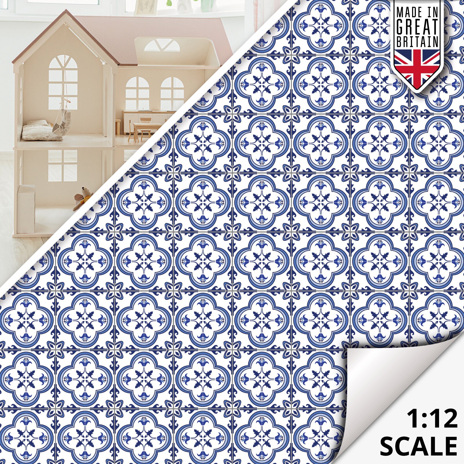 Dolls House Wallpaper Self Adhesive Repositionable 1/12th Etsy UK