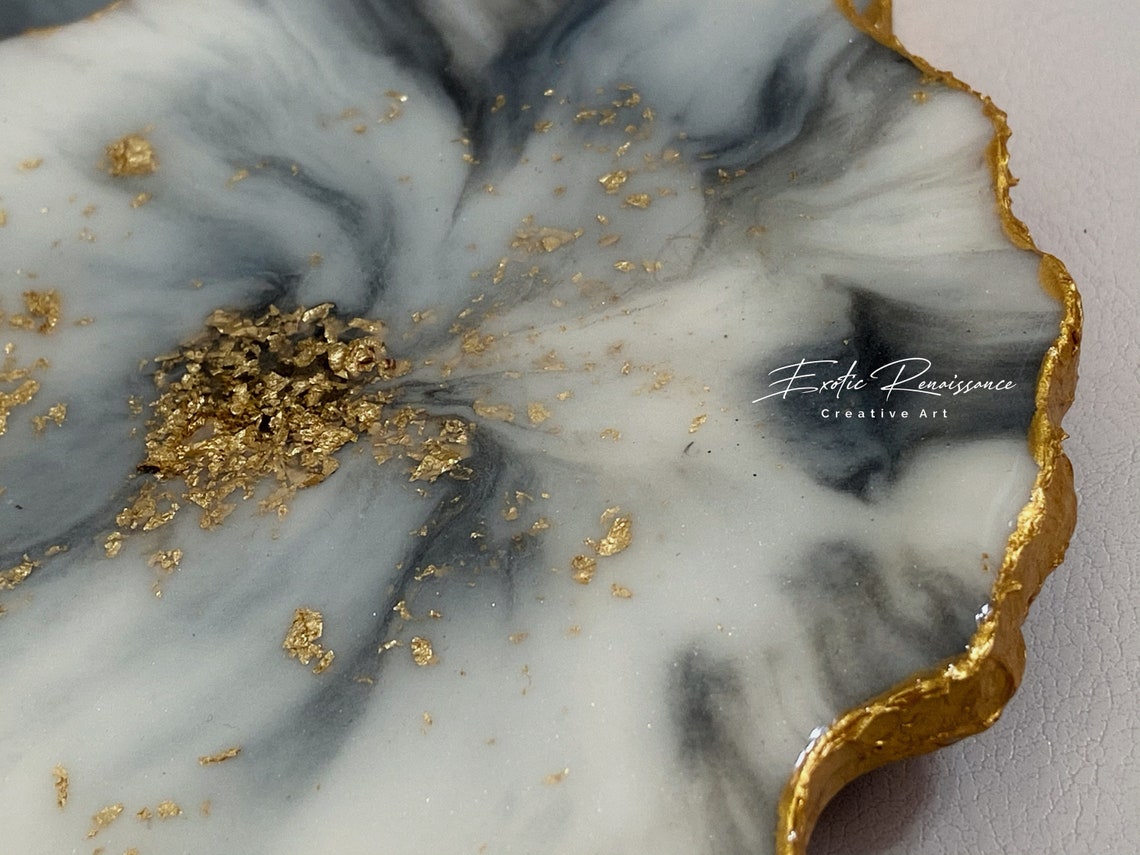 Harz Geode/Agate Untersetzer Set von 5 | Etsy