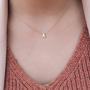 Gold Initial Necklace, custom name Necklace, Personalised necklace with your initials, necklace with letters, delicate necklace