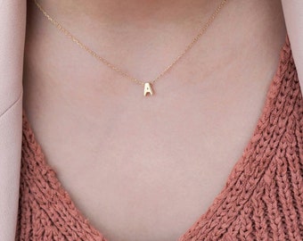 Gold Initial Necklace, custom name Necklace, Personalised necklace with your initials, necklace with letters, delicate necklace