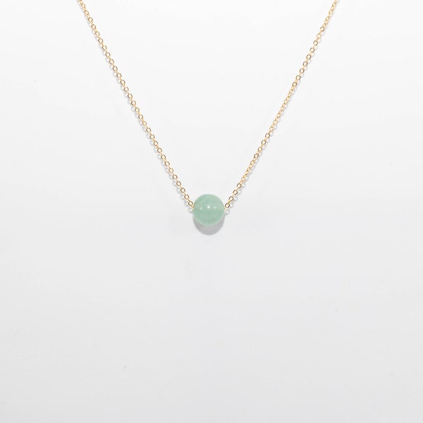 Jade Necklace, Gemstone Necklace, Natural Gemstone Necklace, Delicate Necklace, Natural Stone Necklace, Dainty stone necklace