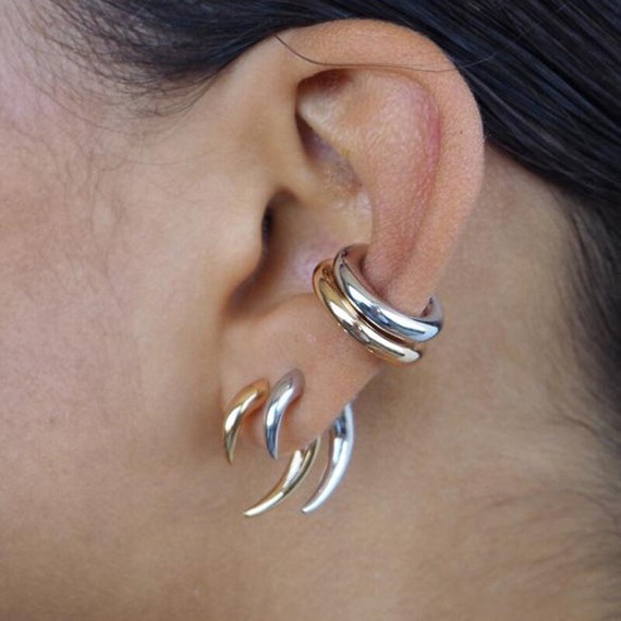 Pave Claw Shape Earring, Hook Stud Earring, Pave Earring, Claw Earring,  Pave Ear Jacket Claw Earring, Zircon Earring Silver 925, Gift 