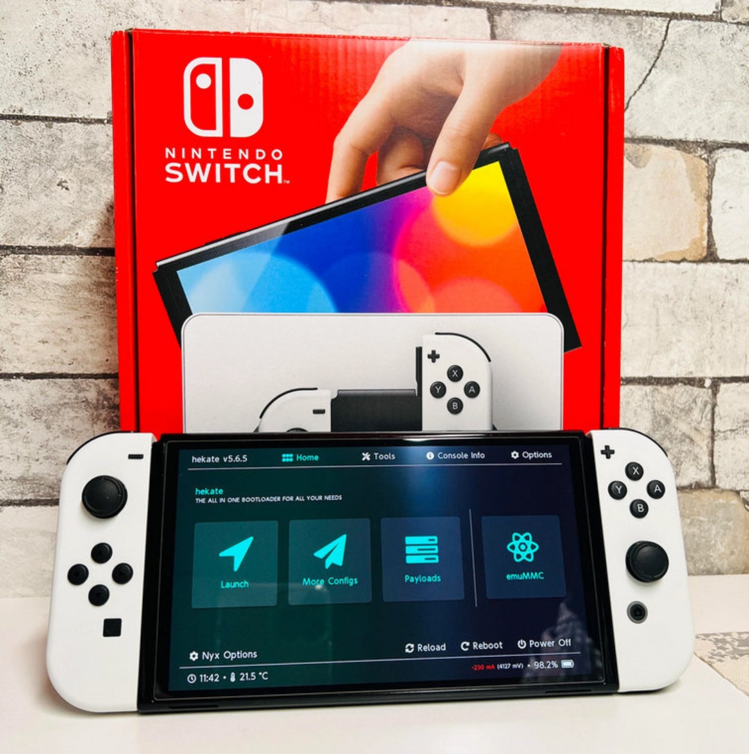 New Modded Nintendo Switch OLED white W/ Picofly Modchip UNPATCHED