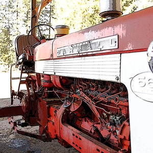 Vintage Farmall Tractor Art Stylized Photography- Farmhouse  Decor- Tractor Art Archival Print- Professional Giclee Print- Americana