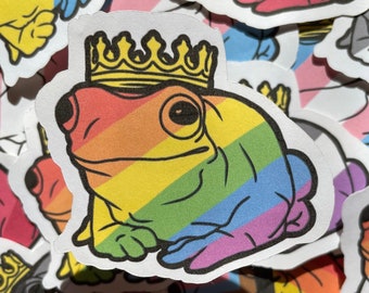 Gay Pride Frog Matte Sticker