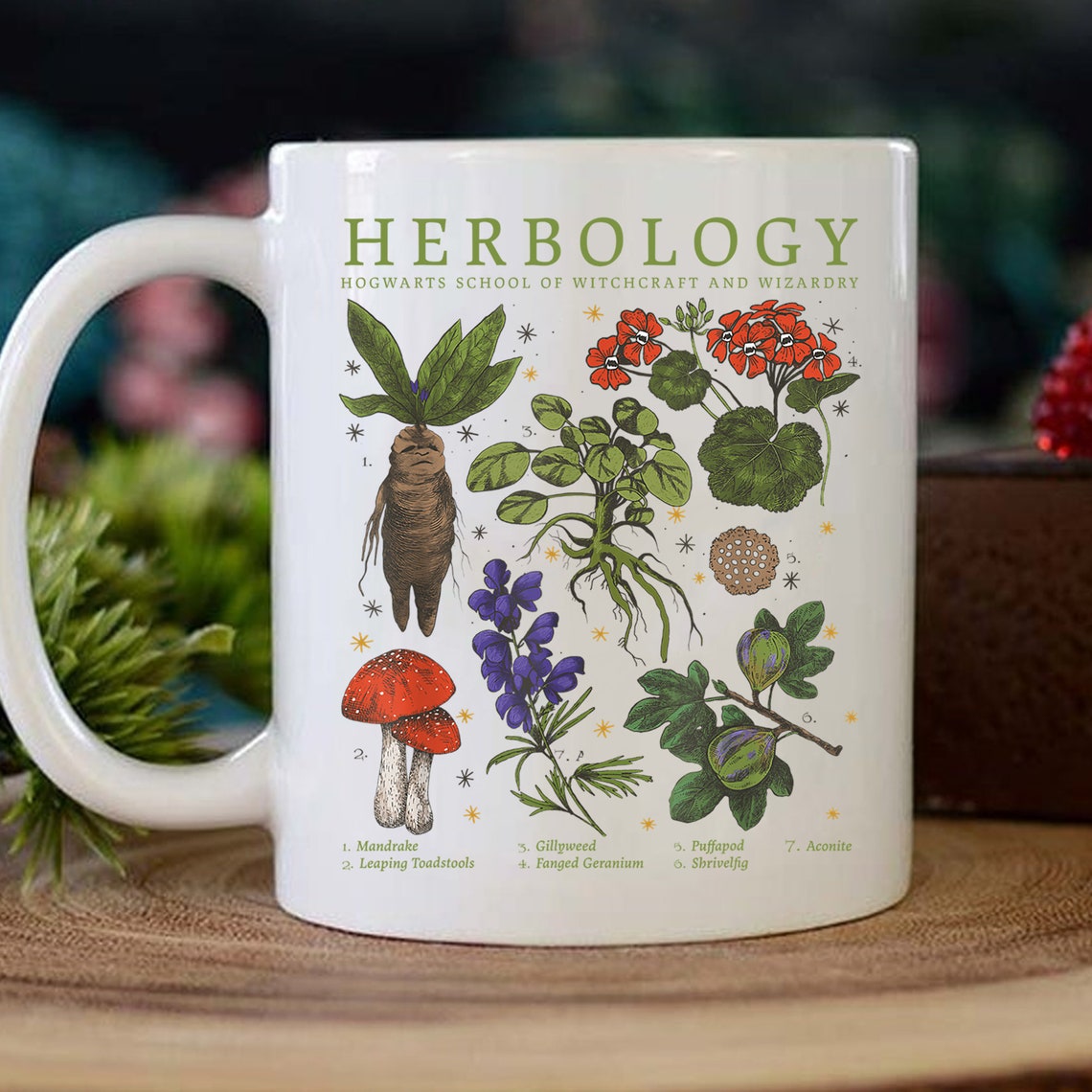 Herbology Plants MugHarry PotterCoffee MugChristmas Etsy