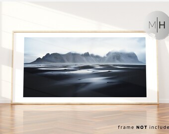 Iceland Mountain Landscape | Large Panorama | Photography Print | Fine Art Photography | Minimalist Print | Nordic | Housewarming gift