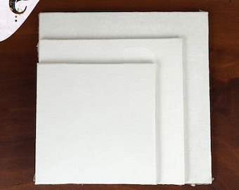 Square Cotton Canvas on Frame: Blank Stretched Artist Supply