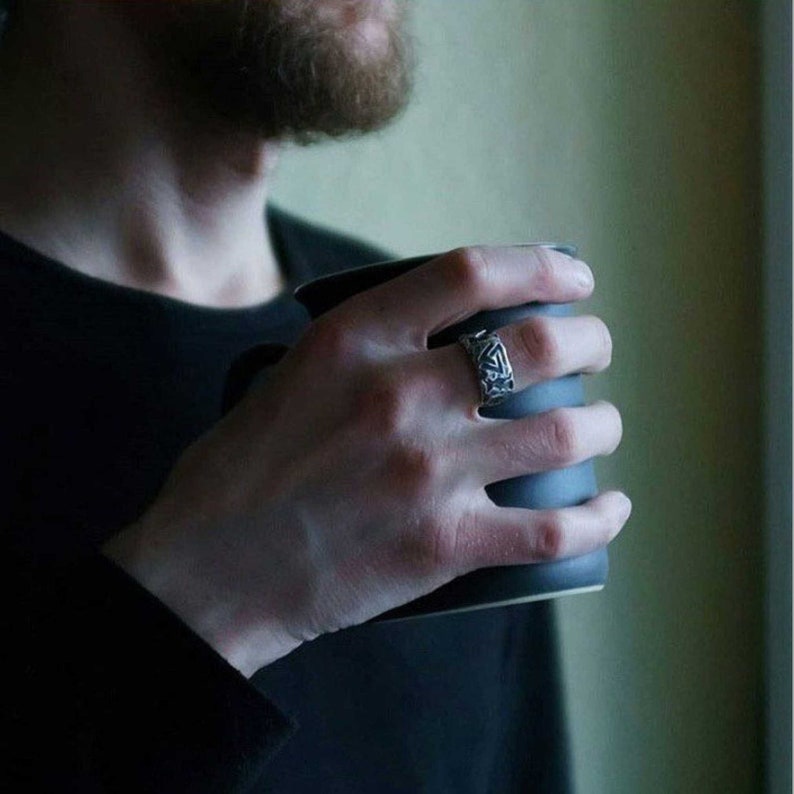 Wolves of Odin Valknut Forging Ring 316L Stainless Steel Never Fade Viking Amulet Rings Nordic Jewelry