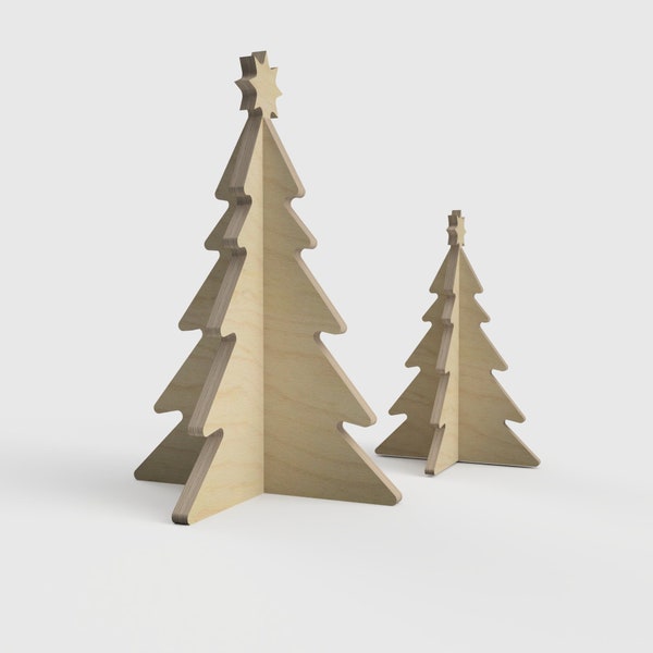 Christmas tree (3/4 and 1/2 inch digital files for CNC, CNC furniture files, scandinavian design, CNC christmas file)