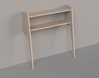 Progetti CNC (DXF, SVG) - Mensola da parete - Design scandinavo (download digitale)