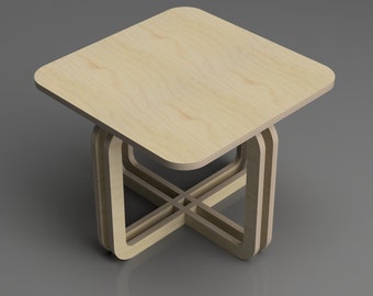 CNC plans (DXF, SVG)  - Coffee table Dubbie   - Scandinavian design (digital download)