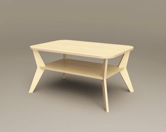 CNC Plans (DXF, SVG) - Skaga Coffee Table - Scandinavian Design (digital download)