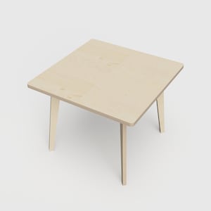 Tavolo quadrato per bambini – File CNC digitali da scaricare, design scandinavo