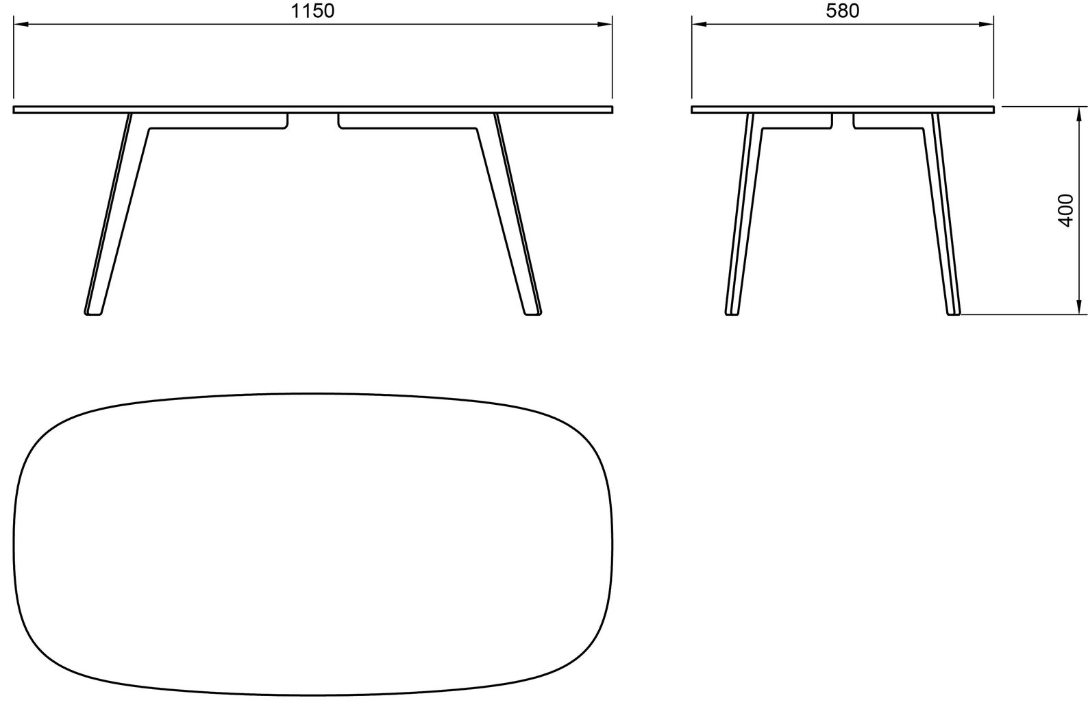 Oval Coffee table I 1/2 plywood furniture CNC files Etsy